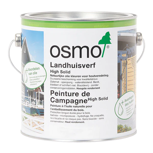 [11400028] Osmo Landhuisverf Outside 2,5L (2101, Wit)