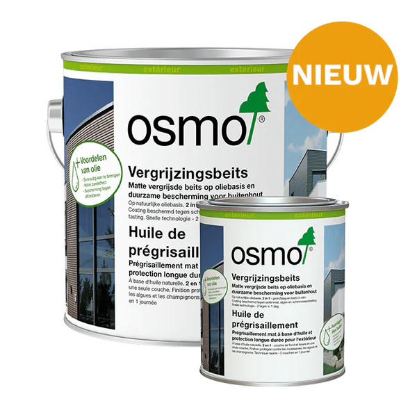 [11400813] Osmo Vergrijzingsbeits Outside 2,5L (1919, Zandgrijs)
