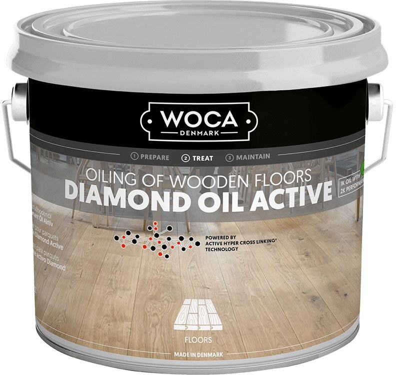 Woca diamond oil - active Extra wit (13%) 250ml