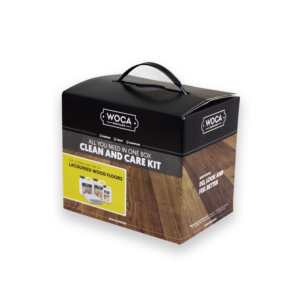 Woca onderhoudsbox voor gelakte vloeren 2 x 1L, 1x 250ml box