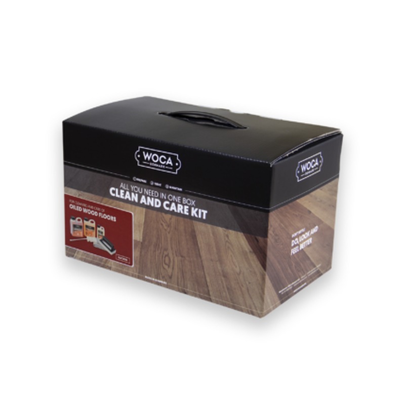 [TOBN] Woca onderhoudsbox met onderhoudsolie Naturel + toebehoren box TOBN